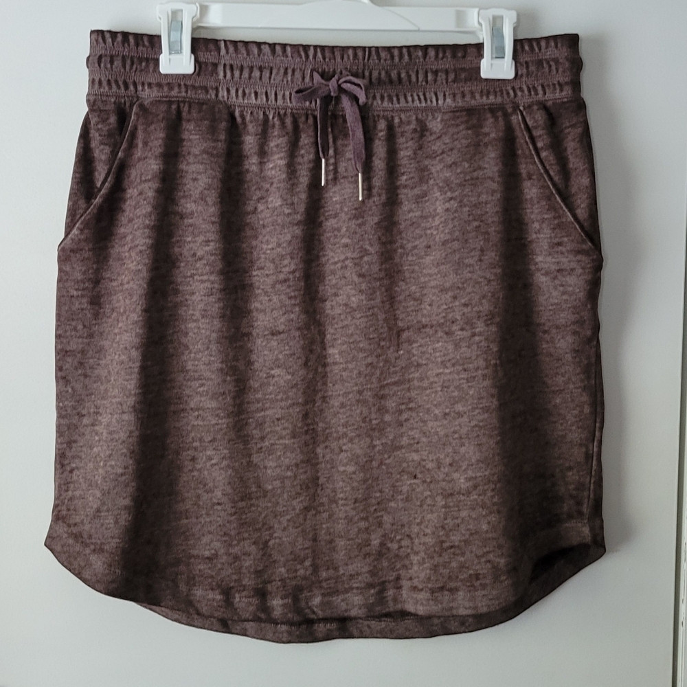 Maurices Purple/brown Heathered Cotton Skirt